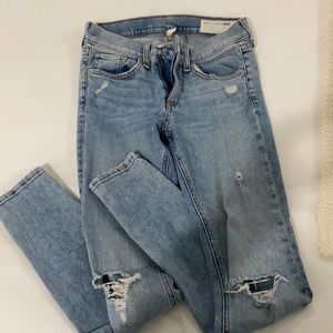 Rag and bone skinny distressed jeans
